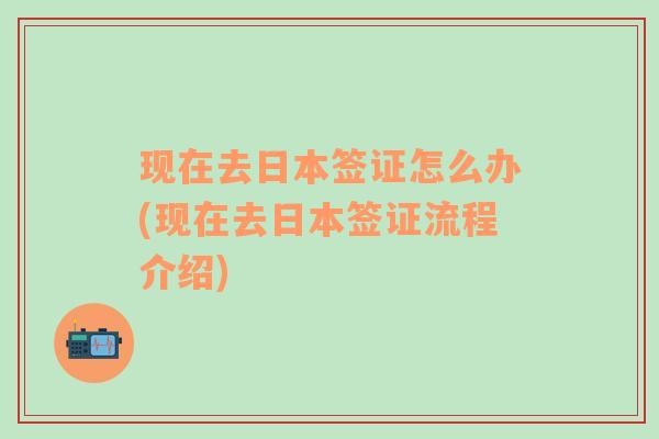 现在去日本签证怎么办(现在去日本签证流程介绍)